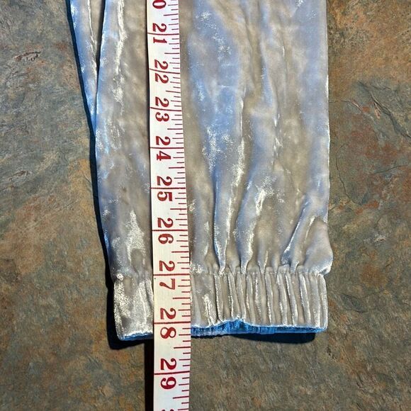 Victoria’s Secret Crushed Velvet Jogger Lounge Pants Small Silver Grey - Picture 6 of 7